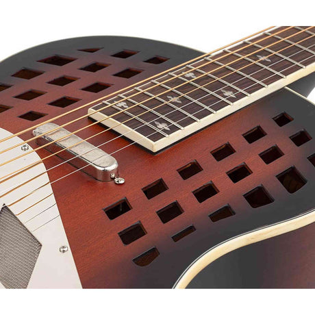 Royall DLT12SC/DSB Delta SC Tricone Resonator 12-Fret – Mahonie, Sunburst, Lipstick PU, Softcase