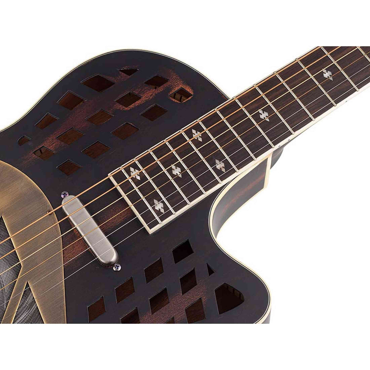 Royall CH12SC/BRS Chess Cutaway SC Tricone Resonator 12-Fret – Okoumé, Brown Satin, Lipstick PU, Softcase