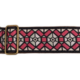 Gaucho GST-1282-3 Classic Jacquard Serie gitaarriem roze/grijs