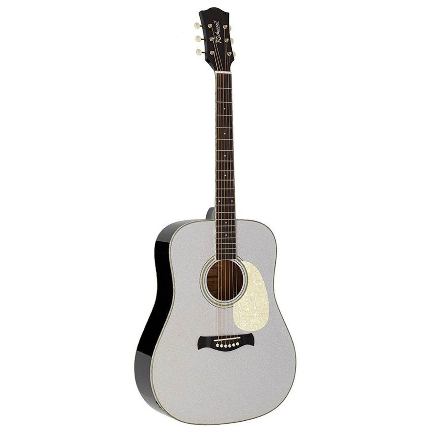 Richwood HSD-55-GS Heritage Series dreadnought akoestische westerngitaar zilver metallic