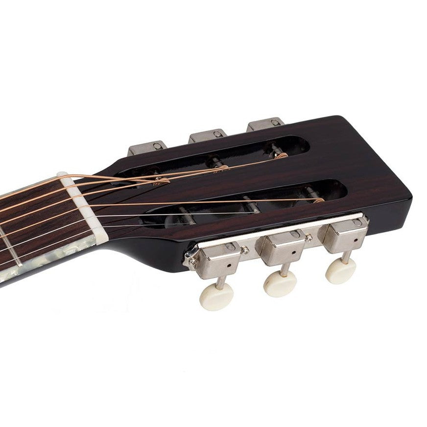 Richwood HSP-55-GS Heritage Series parlor akoestische westerngitaar zilver metallic
