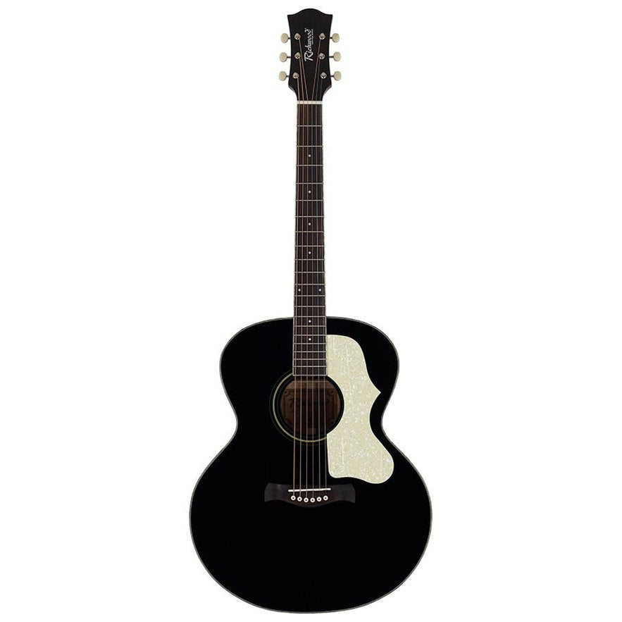 Richwood HSJ-55-BK Heritage Series jumbo akoestische westerngitaar zwart
