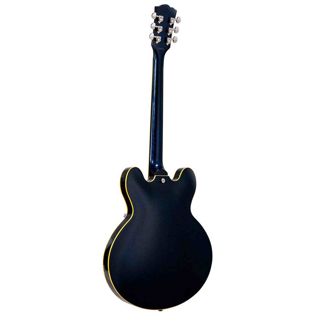 SX SEL6/GBU archtop gitaar – 2 humbuckers, esdoorn body, Glitter Blue + gigbag