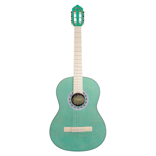 Valencia VC354AB Klassieke gitaar 4/4, sitka spar & mahonie, aqua blauw