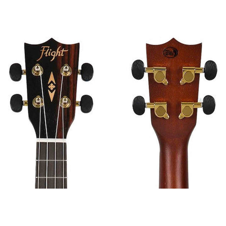 Flight DUC460 Amara EQ Elektrisch-Akoestische Concert Ukulele met Amara Body, Pickup en Aquila Super Nylgut Snaren