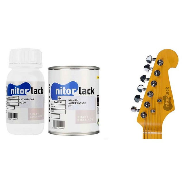 NitorLACK N167054108 NitorPOL Polyurethaanlak Amber Vintage Mat – 500 ml + 250 ml Verharder