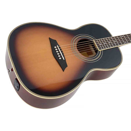 Sire A4PSVS Larry Carlton akoestische parlor gitaar – solid top, SIB elektronica, Vintage Sunburst