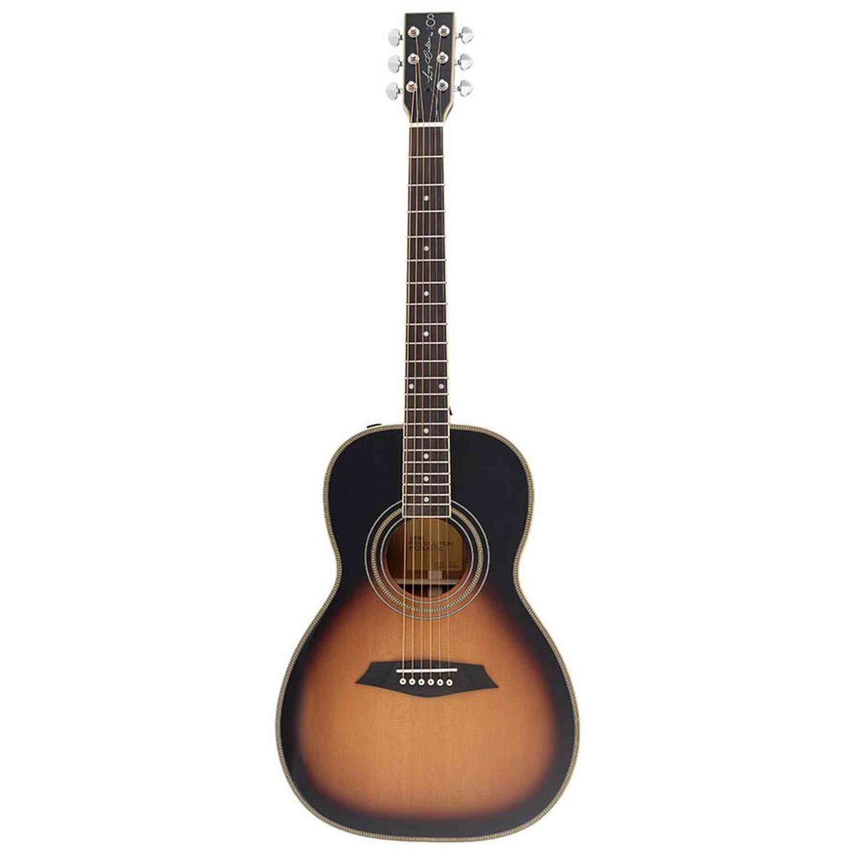 Sire A4PSVS Larry Carlton akoestische parlor gitaar – solid top, SIB elektronica, Vintage Sunburst