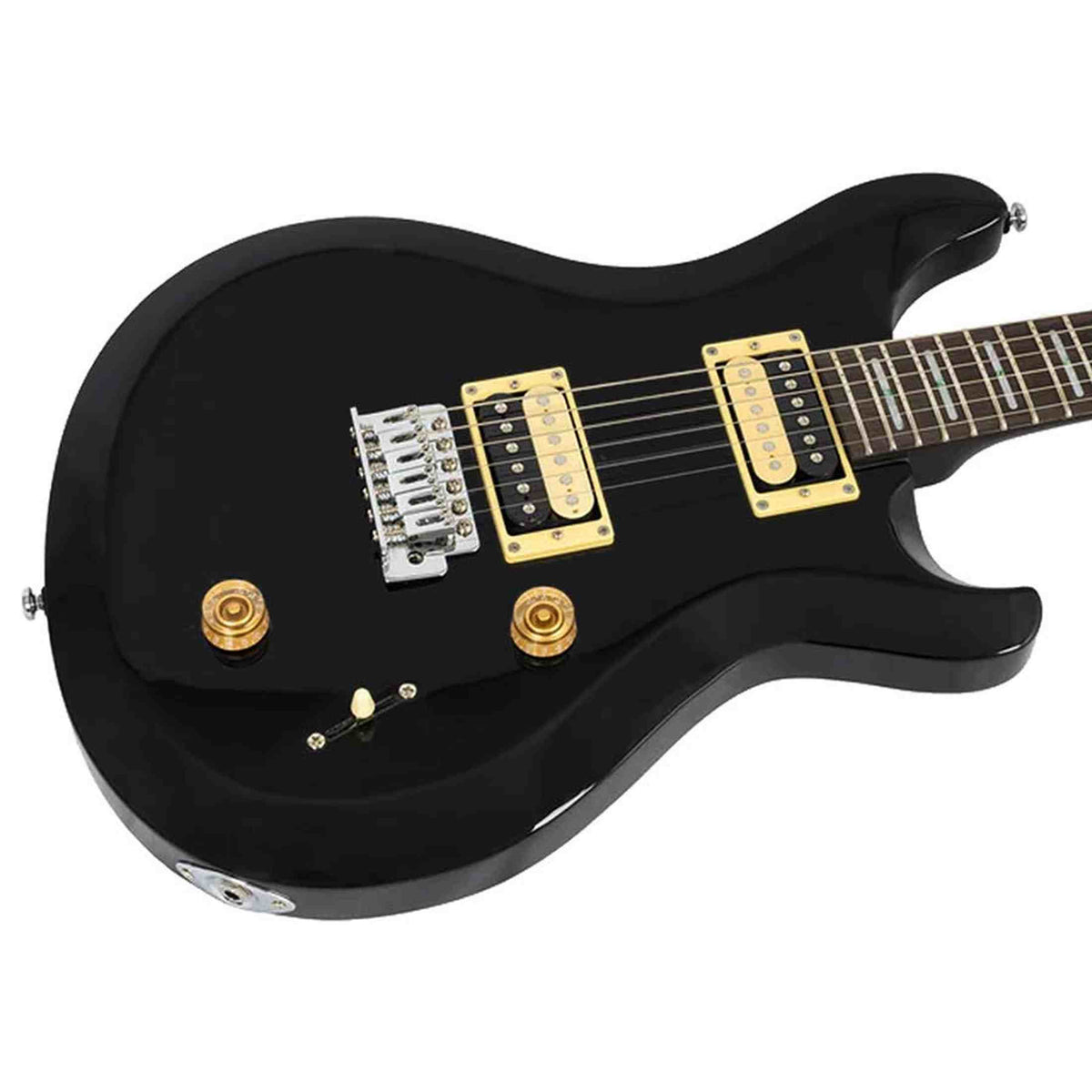 Sire Q3/BK Larry Carlton elektrische gitaar – Q-Style, mahonie body, Black, HH-configuratie, coil-split, 22 frets