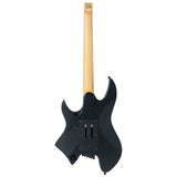 Sire X6H6/TBK elektrische gitaar – Headless, mahonie met ash veneer, Transparent Black, HH-configuratie, stainless frets, met gigbag