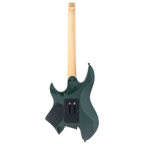 Sire X6H6/MGR elektrische gitaar – Headless, mahonie met maple top, Metallic Green, HH-configuratie, stainless frets, met gigbag