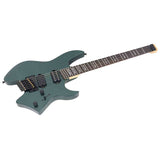 Sire X6H6/MGR elektrische gitaar – Headless, mahonie met maple top, Metallic Green, HH-configuratie, stainless frets, met gigbag