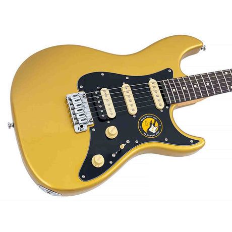 Sire S3N HSS/MGO New Gen Larry Carlton elektrische gitaar – S-Style, Metallic Gold, HSS-configuratie, stainless steel frets