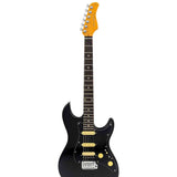 Sire S3N HSS/BK New Gen Larry Carlton elektrische gitaar – S-Style, zwart, HSS-configuratie, stainless steel frets