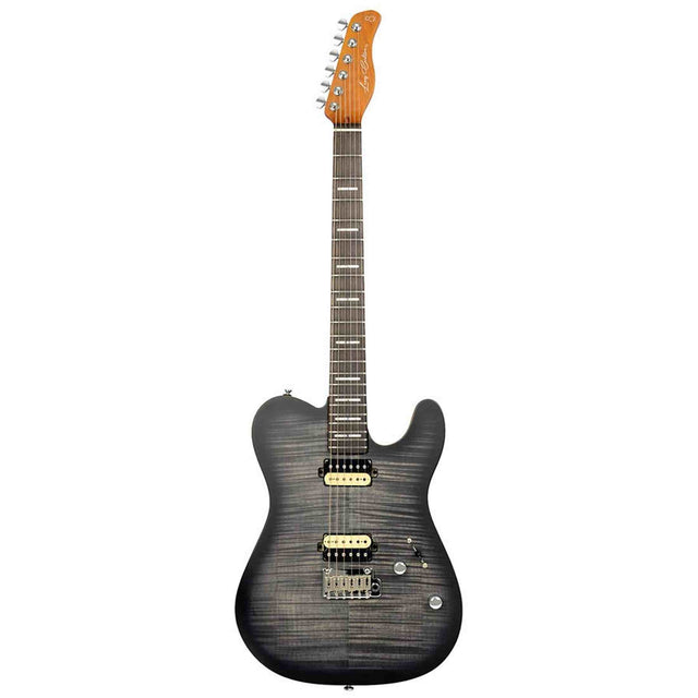 Sire T7N FM/TBK elektrische gitaar – T-Style, Flamed North American Alder, Transparent Black Satin, LC Super-Modern pickups, stainless frets, locking tuners