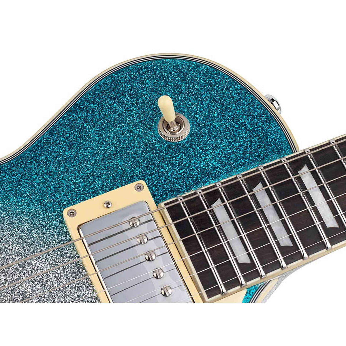 Sire L7N/SBS elektrische gitaar – L-Style, mahonie met maple top, Skyburst Sparkle, HH-configuratie, stainless frets, locking tuners