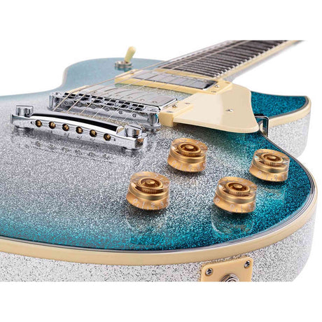 Sire L7N/SBS elektrische gitaar – L-Style, mahonie met maple top, Skyburst Sparkle, HH-configuratie, stainless frets, locking tuners