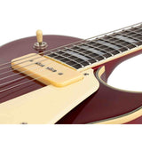 Sire L7VN/CAR elektrische gitaar – L-Style, mahonie met maple top, Candy Apple Red, P90 pickups, stainless frets, locking tuners