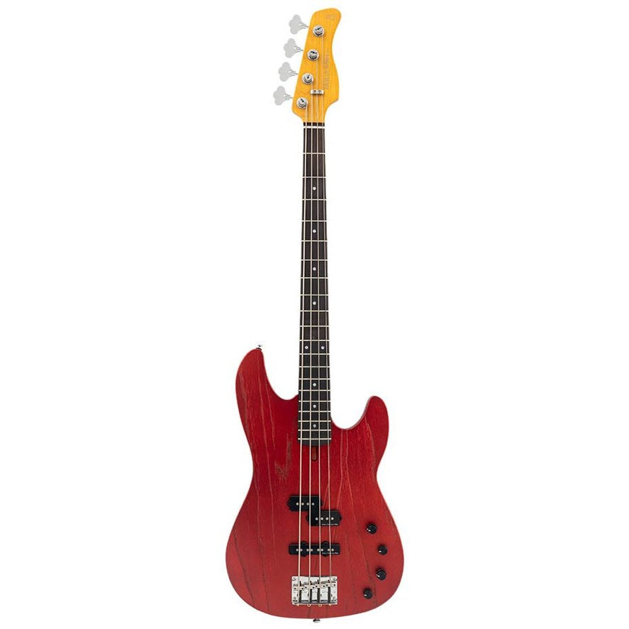 Sire P6 4/CAR Marcus Miller 4-snarige actieve basgitaar Candy Apple Red