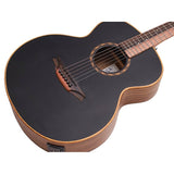 Bromo BAT8ME/BK Tahoma Series Mini Jumbo walnoot akoestische western gitaar