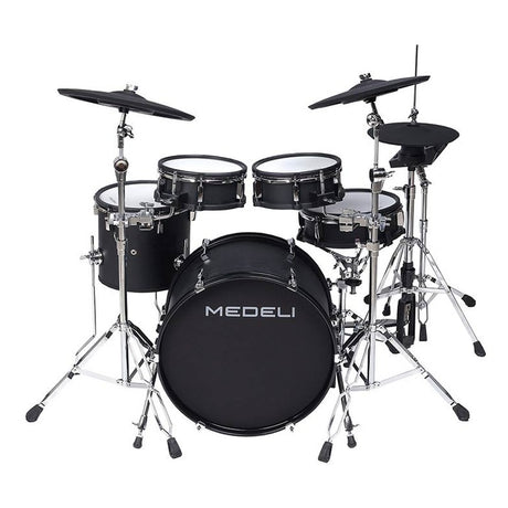 Medeli MZ729 Elektrisch Drumstel Fullsize Mesh Ketels met 20" Kick en Blackwood