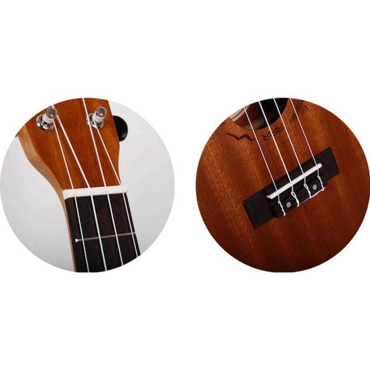 Flight NUC310 PACK Concert Ukulele met African Sapele Body, Bone Topkam, Tuner, Lesboek en Gigbag