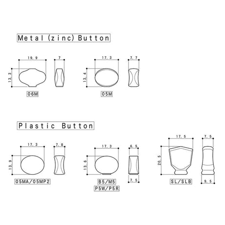 Gotoh GTH13026 SD91 stemmechanieken met 05M knoppen, 6R, nikkel