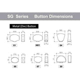 Gotoh GTH13318 SG301 stemmechanieken met 04 knoppen, 3L3R, chroom