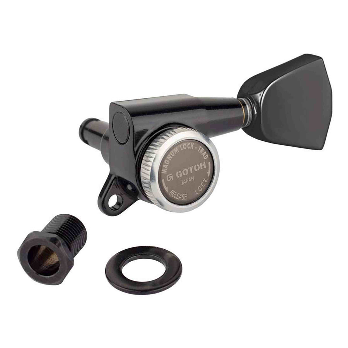 Gotoh GTH14055 SG381 stemmechanieken met Magnum Lock Trad and 04 knoppen, 3L3R, cosmo zwart