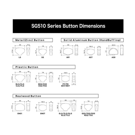Gotoh GTH14936 SGS510Z stemmechanieken met S5 knoppen, 3L3R, chroom