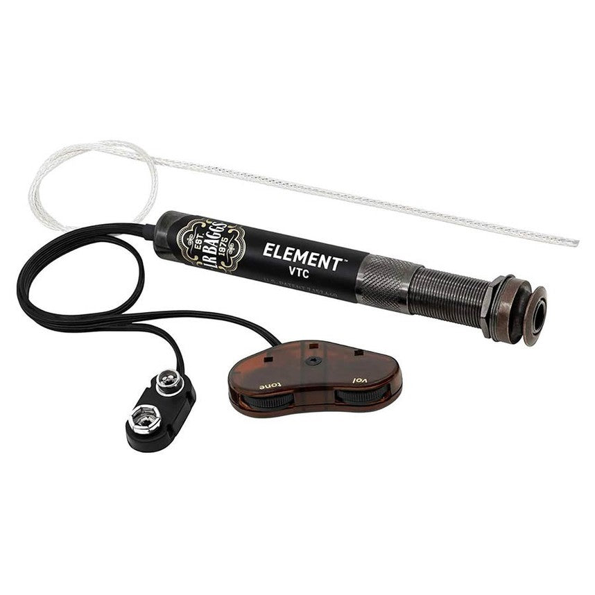 LR Baggs EAS VTC Element Actief Pickupsysteem met Eindpin Voorversterker, Volume- en Toonregeling