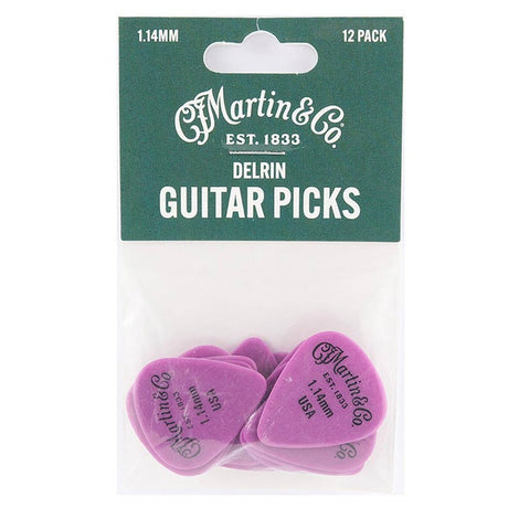 Martin & Co 18A0157 Delrin gitaar plectrums 1.14mm paars 12 pack