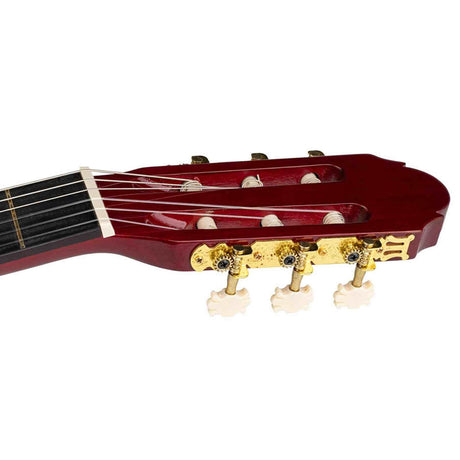 A. Martinez MTC-080/R 4/4 klassieke gitaar dark red met standaard, tas en tuner