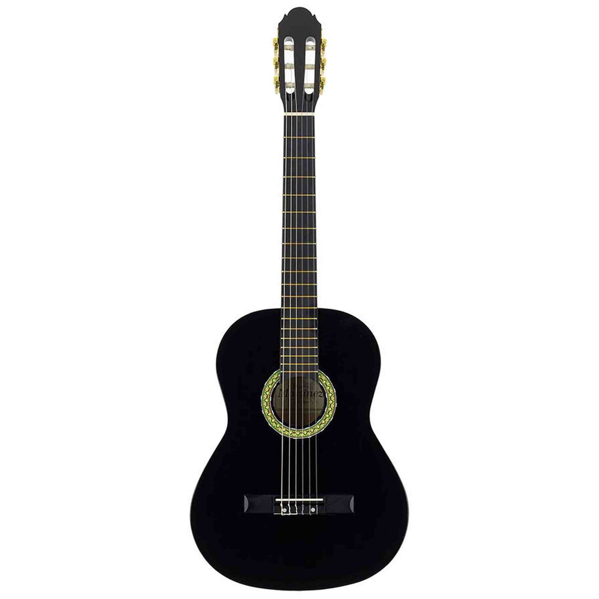 A. Martinez MTC-080/B 4/4 klassieke gitaar zwart met verstelbare truss rod