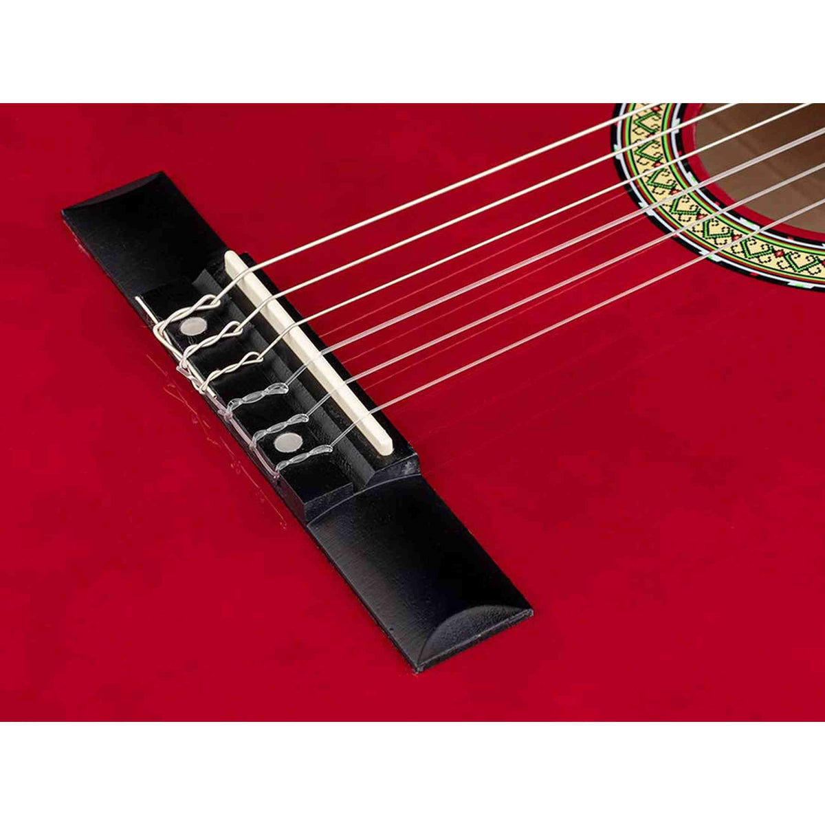 A. Martinez MTC-083/R 3/4 klassieke gitaar dark red transparent met truss rod