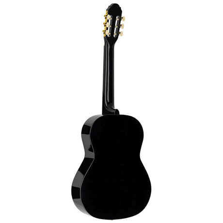 A. Martinez MTC-083/B 3/4 klassieke gitaar zwart linden body met truss rod
