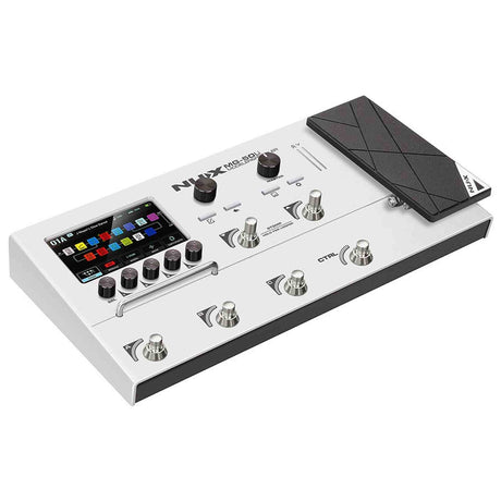 NUX MG-50Li WH Multi-Effects Processor met Amp Modeler, Profiler, Battery, USB Audio en Draagtas, Wit