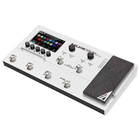 NUX MG-50Li WH Multi-Effects Processor met Amp Modeler, Profiler, Battery, USB Audio en Draagtas, Wit