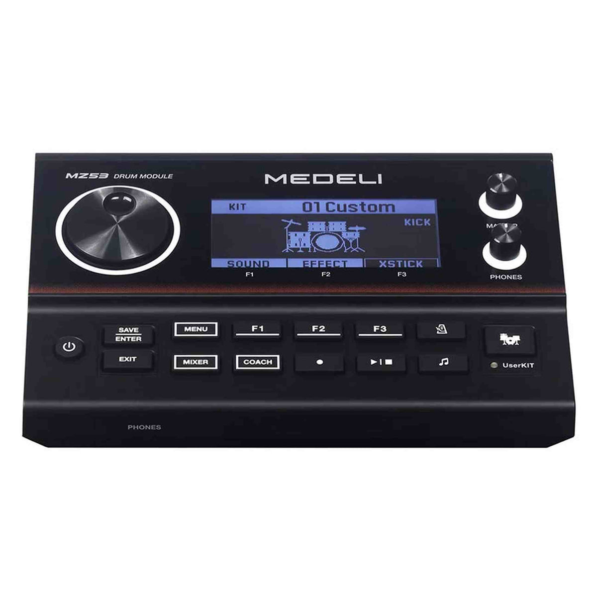 Medeli MZ538 Elektronisch Drumstel met Grote Mesh Pads, Bluetooth Audio, USB-MIDI en 31 Drumkits
