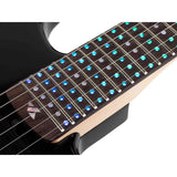 Litejam RGB24/BK elektrische gitaar – 24 frets, 144 RGB LED’s, HSH-configuratie, met gigbag, zwart