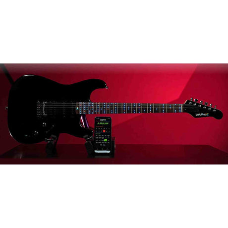 Litejam RGB24/WH elektrische gitaar – 24 frets, 144 RGB LED’s, HSH-configuratie, met gigbag, wit