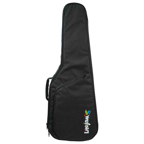 Litejam RGB24/WH elektrische gitaar – 24 frets, 144 RGB LED’s, HSH-configuratie, met gigbag, wit