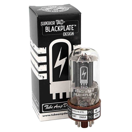 TAD 6V6GTBSTRBP/4 – 4 stuks Quartet matched 6V6GTB-STR Blackplate buizen, RCA-stijl sound RT734