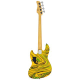 Sire V7N A4/YS Marcus Miller 4-snarige Actieve Basgitaar Matte Yellow Swirl met Elzen Body en Heritage-3 Preamp