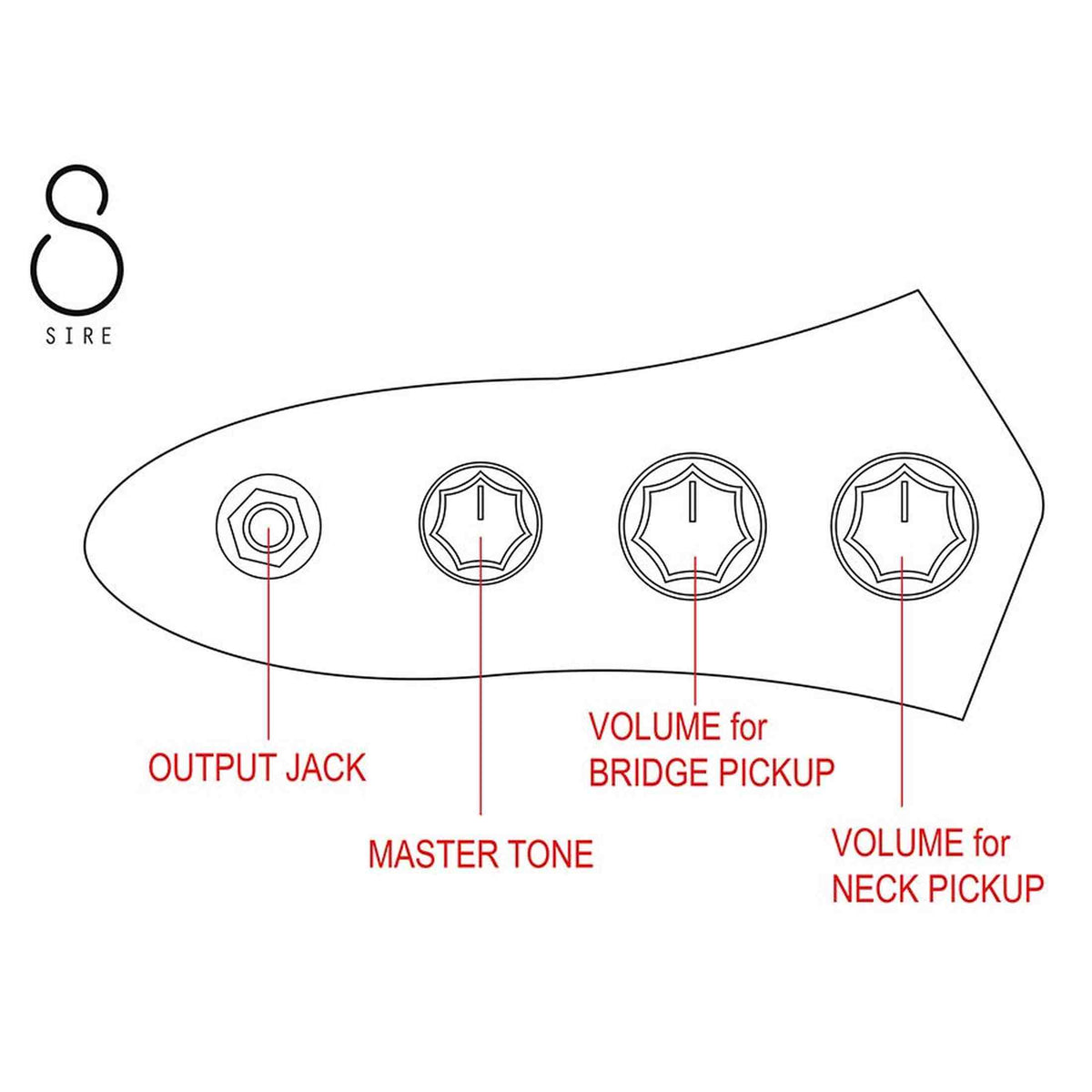 Sire Marcus Miller V1 4/AWH V Series 4-snarige Basgitaar Set Antique White met 40W Versterker