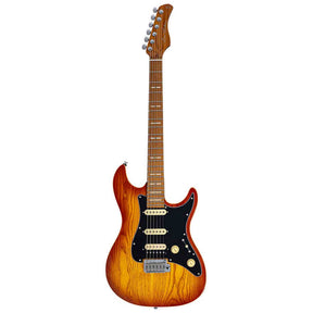 Sire S7S HSS/AB Larry Carlton S-Style Elektrische Gitaar Amber Burst met Swamp Ash Top en Locking Tuners