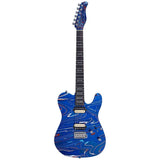 Sire T7 HH/BLSW Larry Carlton T-Style Elektrische Gitaar Blue Swirl met Roasted Maple Hals en Locking Tuners