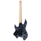 Sire X6H7/BKSW Larry Carlton 7-snarige Headless Elektrische Gitaar Black Swirl met Tremolobrug en Gigbag