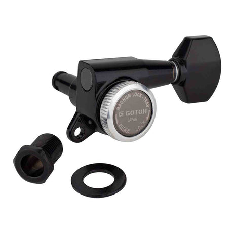 Gotoh GTH15356 SG381 stemmechanieken (posts 6xXL) met Magnum Lock Trad and 07 knoppen, 6R, zwart