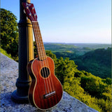 Flight MUS-2 Solid Mahogany Soprano Ukulele met Solid Mahogany Body, Gotoh Friction Tuners en Aquila Super Nylgut Snaren